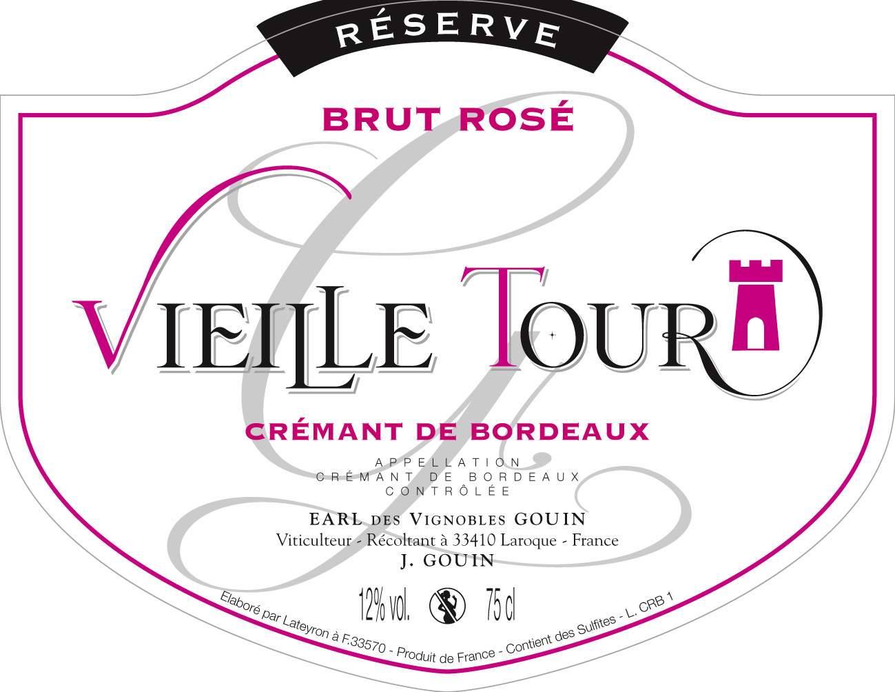 Crémant Brut Rosé Château Vieille Tour